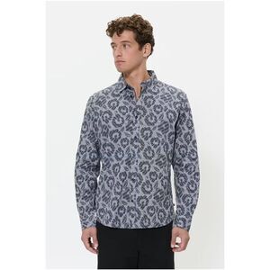 MATINIQUE Mens Linen Blend Button Up Shirt, NWT